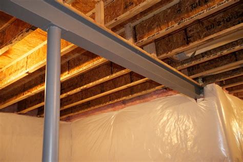 best way to box in a steel beam|boxing beams in basement.